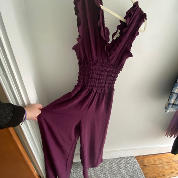 Max Studio Pants - Max Studio pantsuit, size xsmall, 100% polyester, smocked waist, burgundy (NWT)